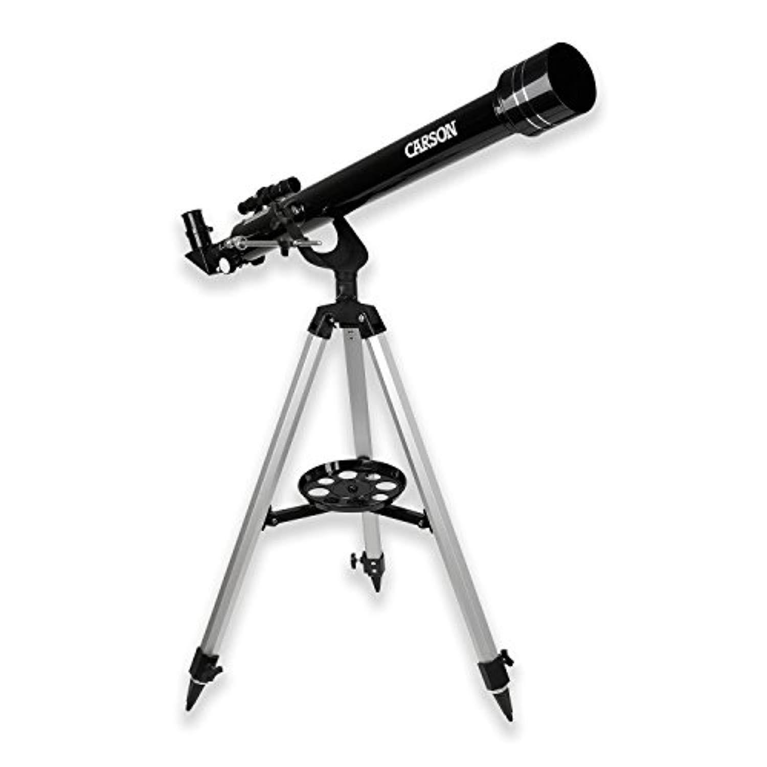 carson skyseeker 40-100x60mm refractor beginner telescope with tripod (jc-1000)