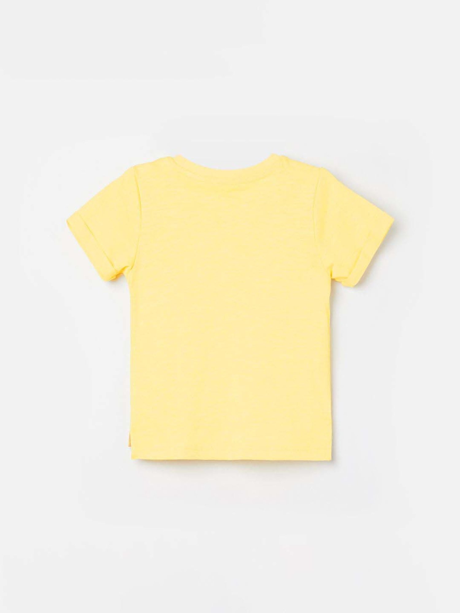 Juniors by Lifestyle Boys Yellow Cotton Printed T Shirt