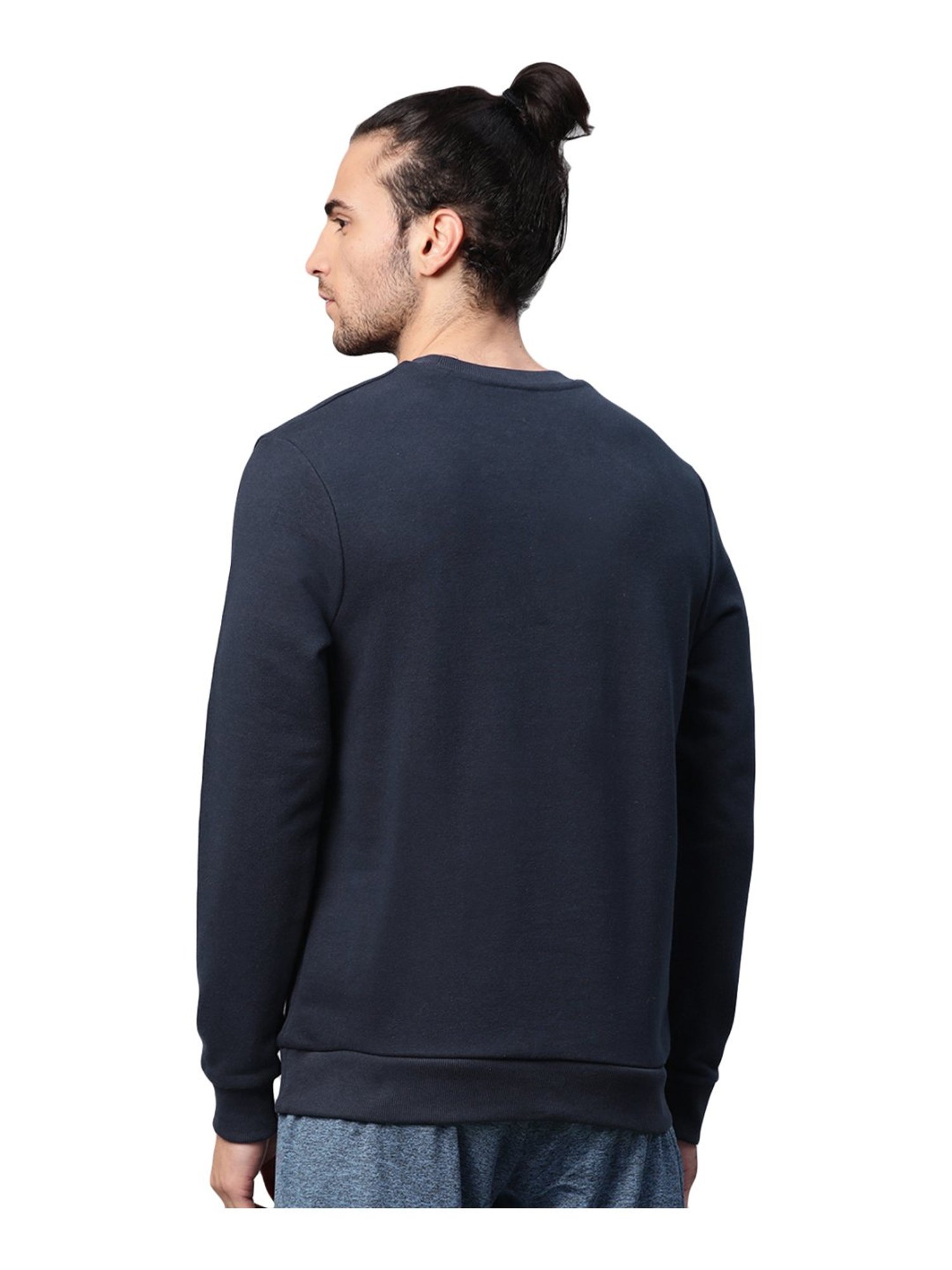 ALCIS Navy Cotton Regular Fit Sweatshirt