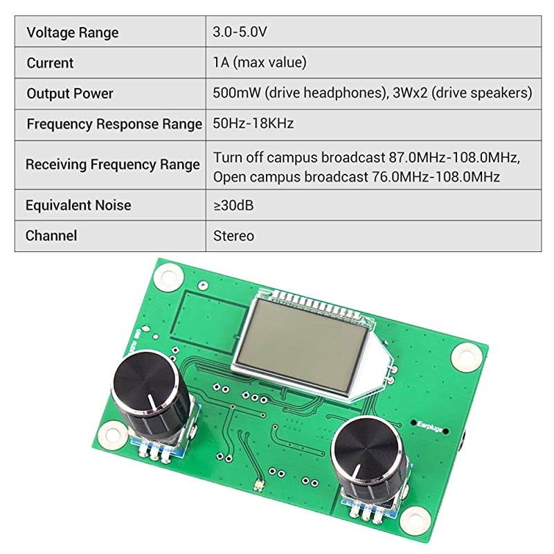 Icstation Digital FM Radio Wireless Receiver Module LCD Dplay DSP PLL 760MHz1080MHz