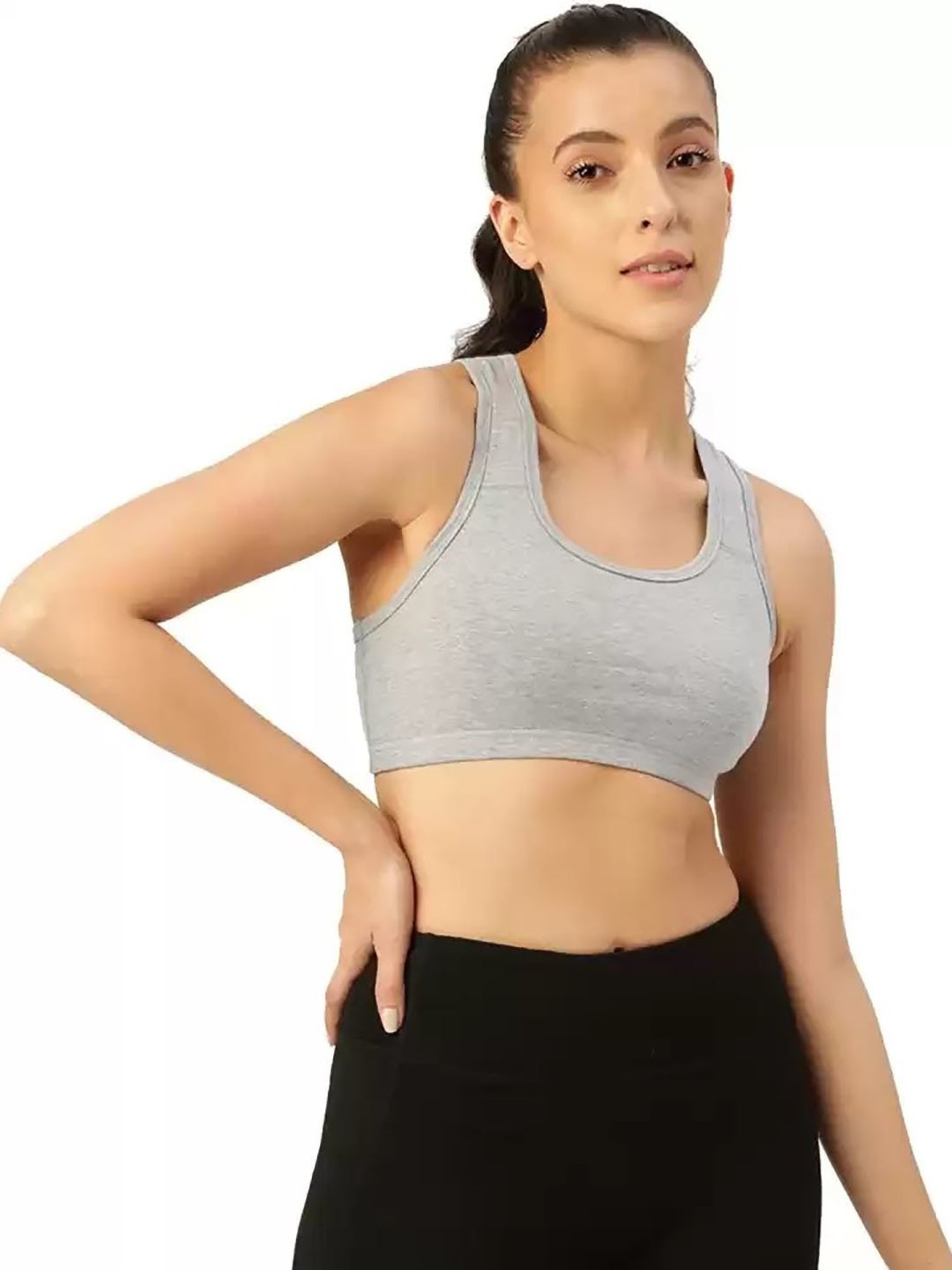 Clovia Teal Non Wired Padded Sports Bra