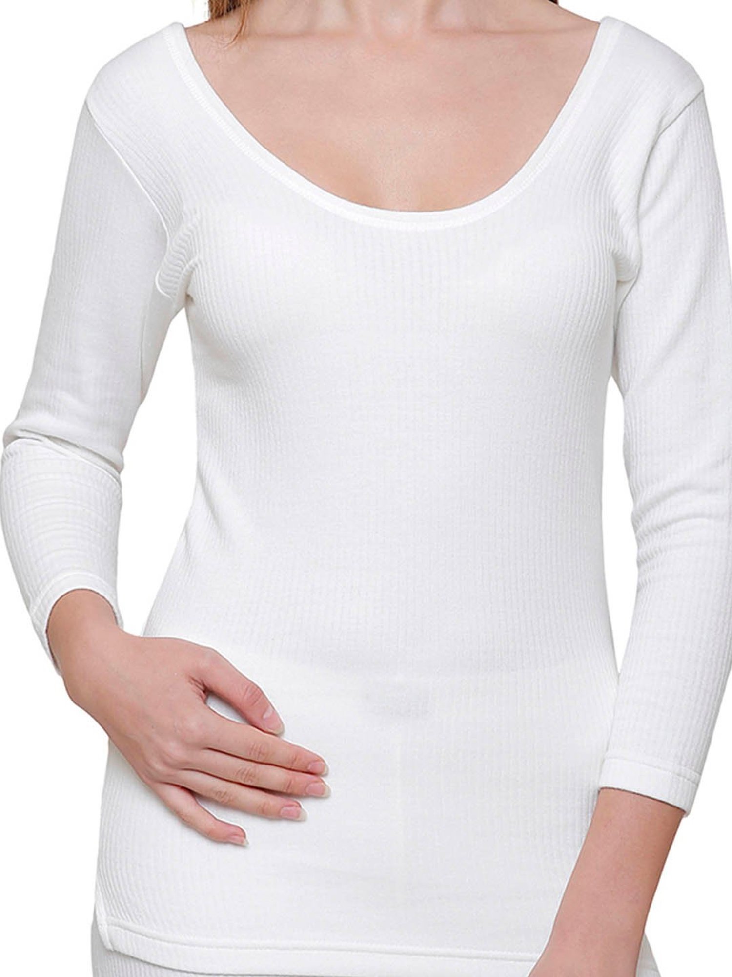 Bodycare Insider Off White Thermal Top