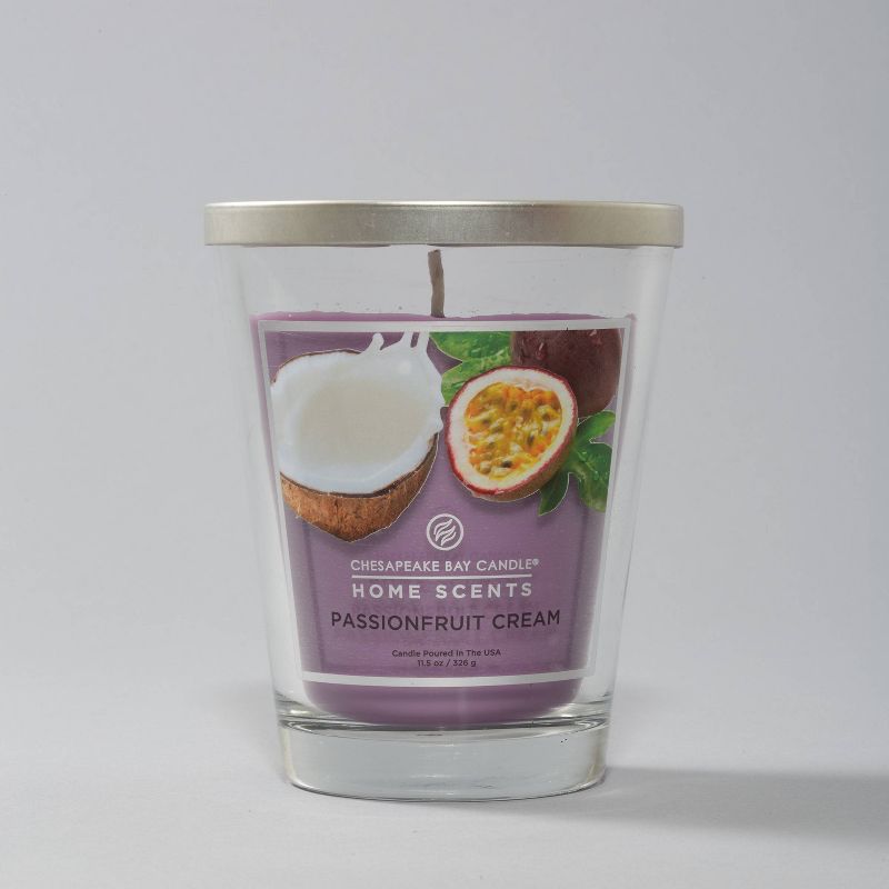 11.5oz Glass Jar Passionfruit Cream Candle - Home Scents by Chesapeake Bay Candle