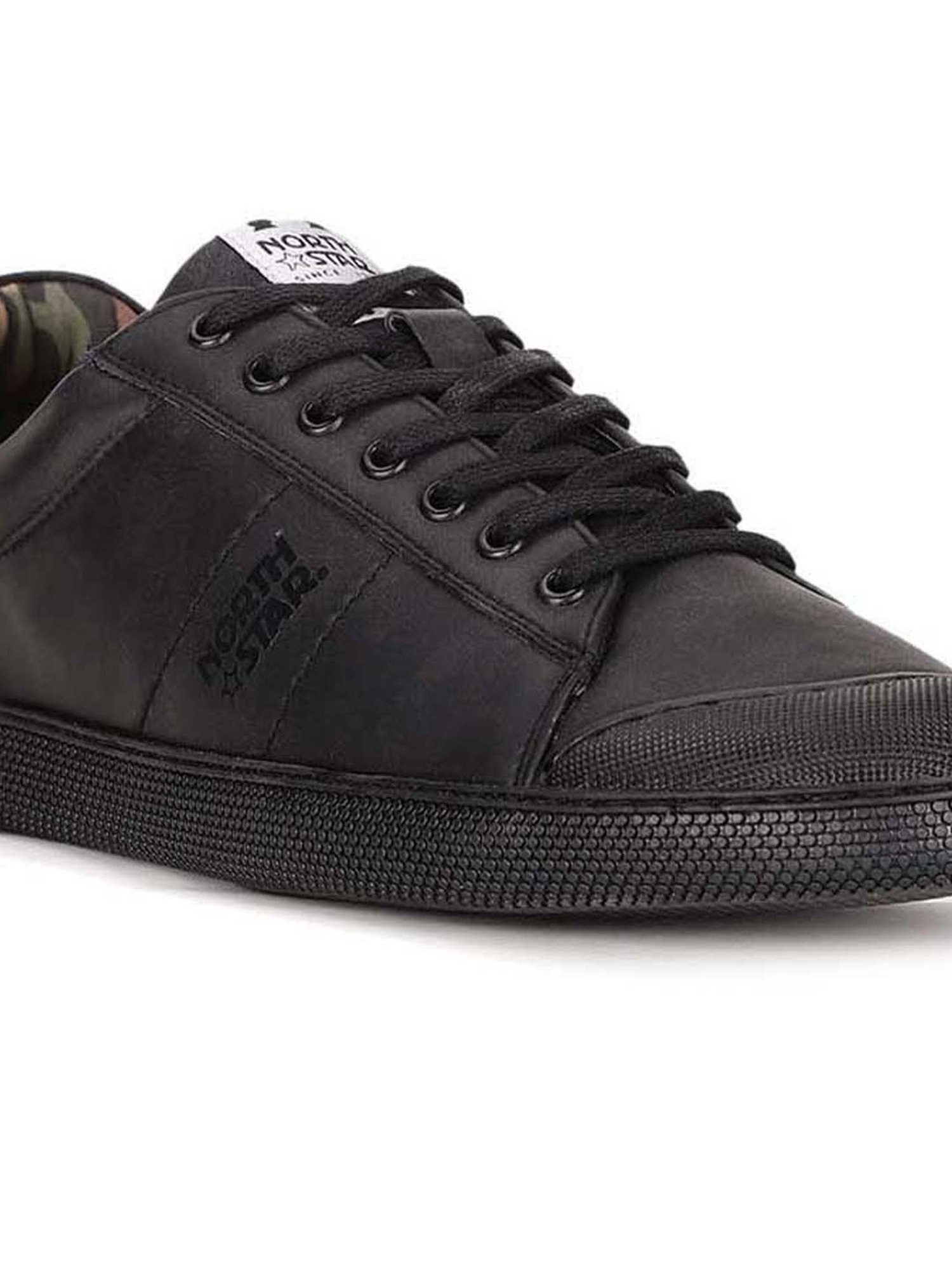 North Star by Bata Men's Carbon Black Casual Sneakers