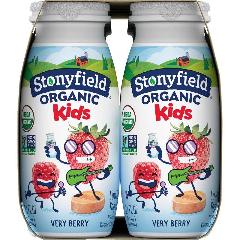 Stonyfield Organic Very Berry Kids' Yogurt Drinks - 3.1 fl oz/12ct