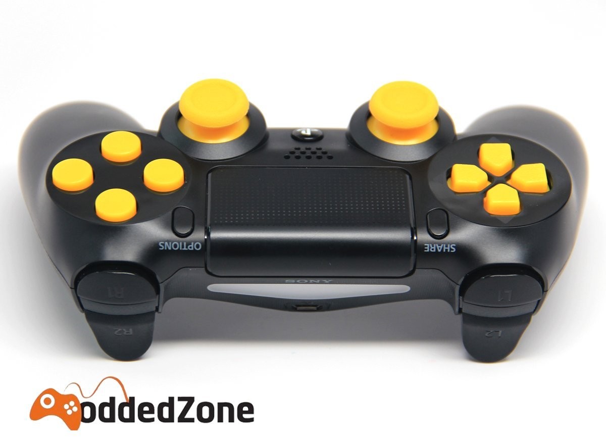 Black/Yellow Ps4 Rapid Fire Custom Modded Controller