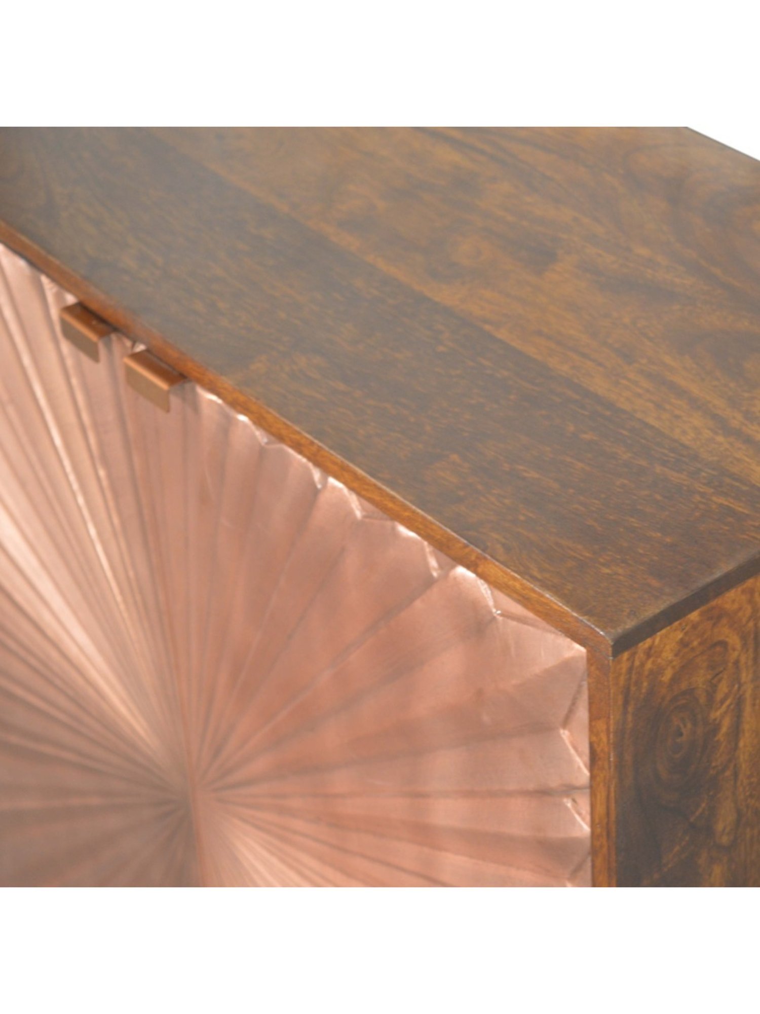 Artisan Furniture Manila Copper & Brown Wood Cabinet