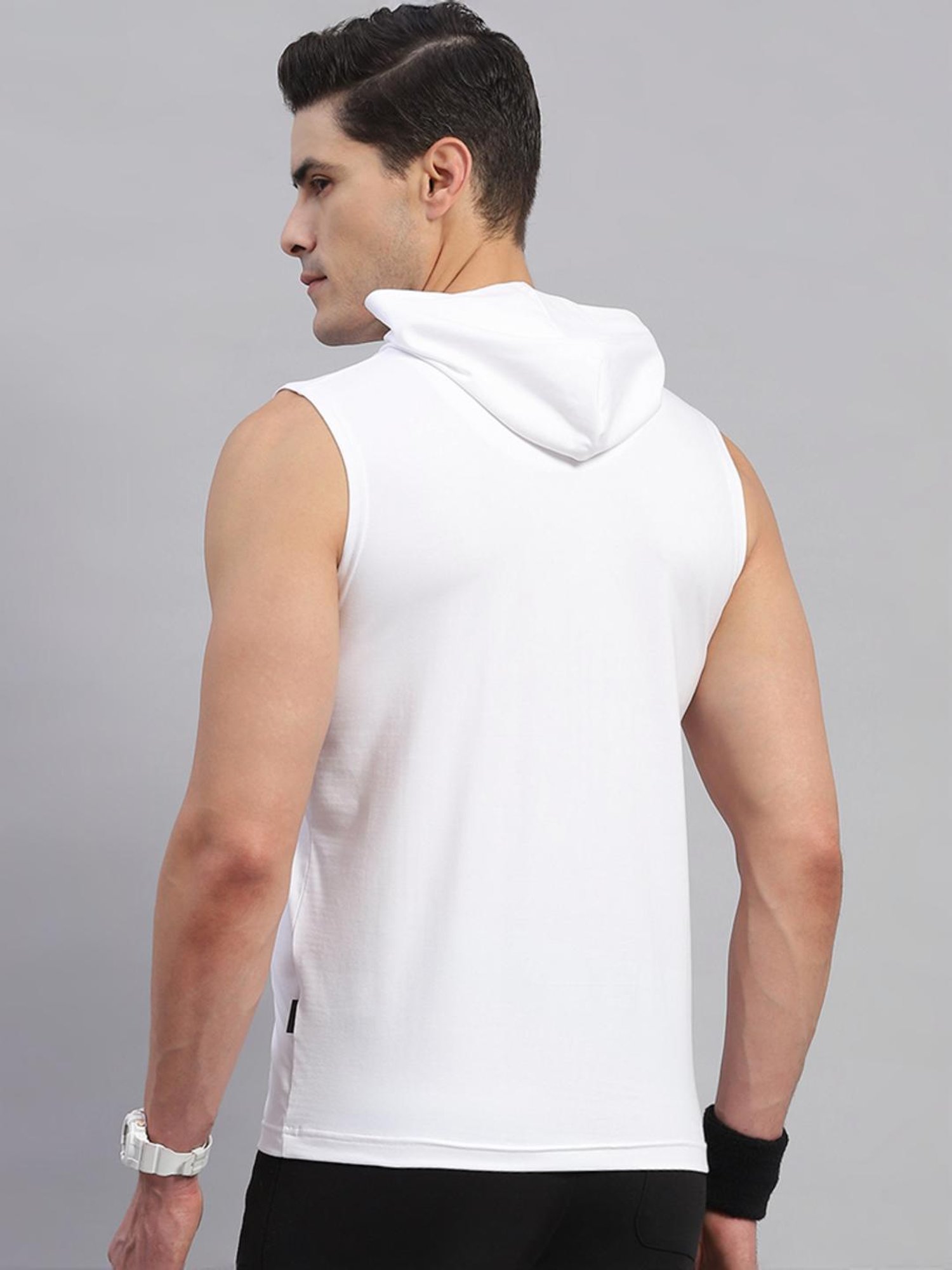 Rock.it White Cotton Regular Fit Tank Tee