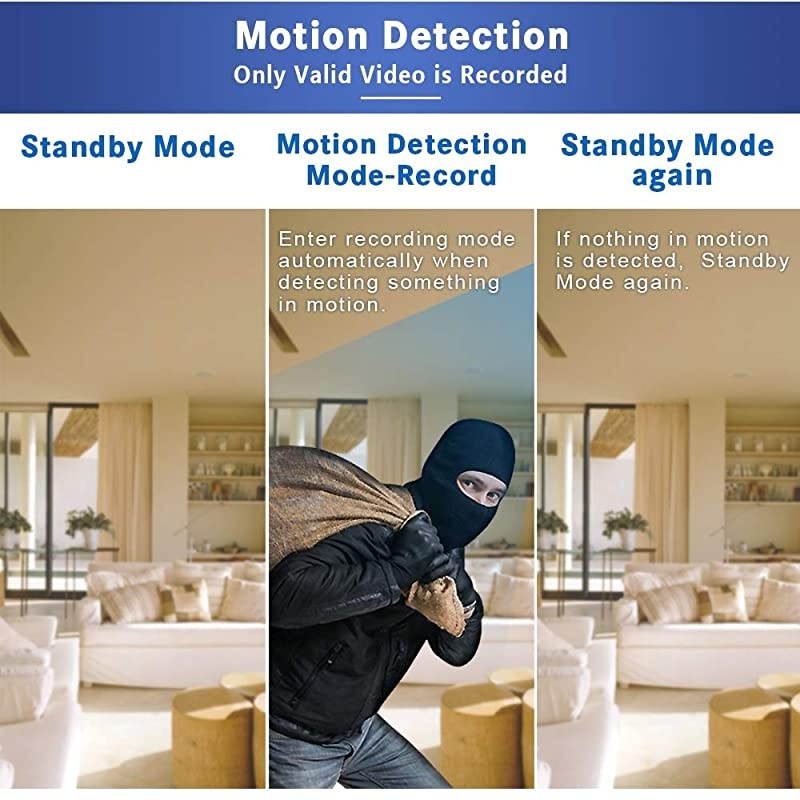 USB Hidden Camera 1080P Portable Small HD Nanny Cam with Motion Detective Security Camera for Home and OfficeNo WiFi Needed