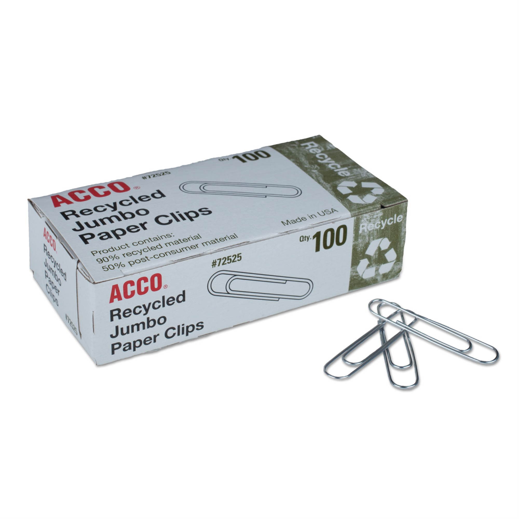 ACCO Paper Clips ,CLIP,PPR,JMBO RECYC,1000