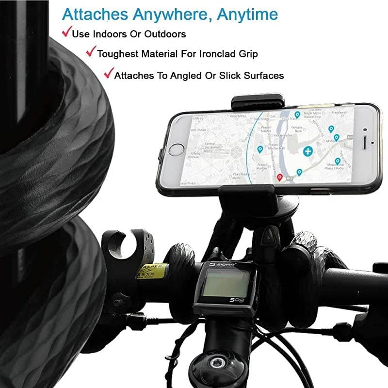 Flexible 11quot Phone Tripod Stand Rugged Adjustable Waterproof for GoPro Camera iPhone XRXS Max XSX 88P Android Samsung Galaxy Pixel Facetime Wireless Bluetooth Remote Grey