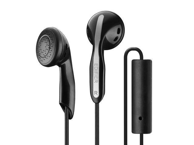 Edifier P180 Headphones with Mic and Inline Control - Stereo Earbud Earphone Earpod Headphone with Microphone and Remote For Apple iPhone Samsung HTC Nokia - White