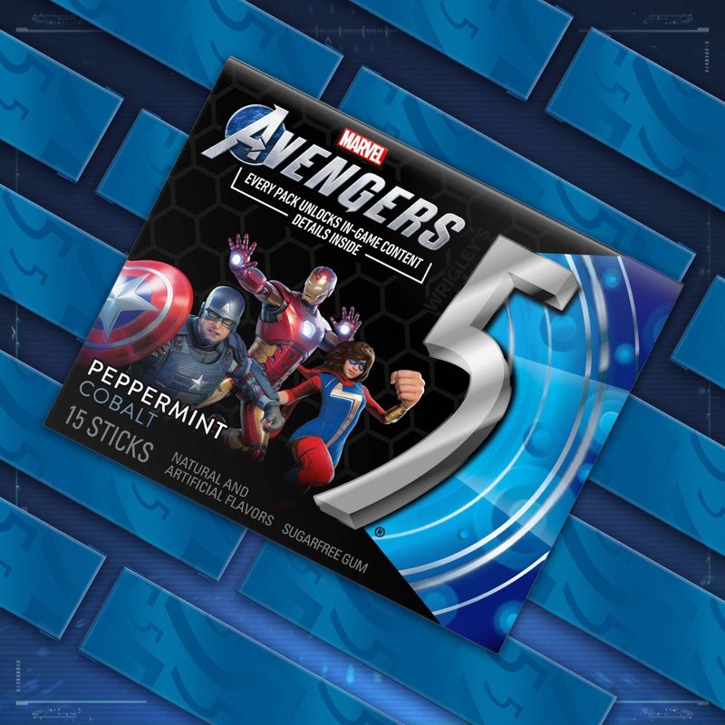 Wrigley's 5 Peppermint Cobalt Sugarfree Gum - 15ct