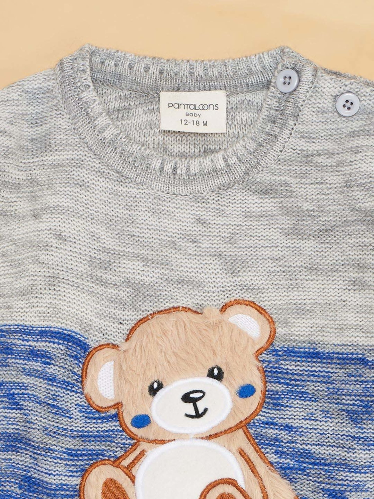 MINIKLUB Girls Green Self Design Full Sleeves Sweater