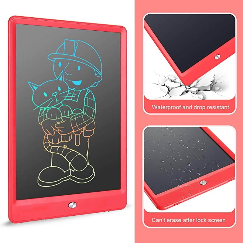 LCD Writing Tablet  10 Inch Electronic Graphics Drawing Pads Drawing Board eWriter Digital Handwriting Doodle Pad with Memory Lock for Kids Home School Office