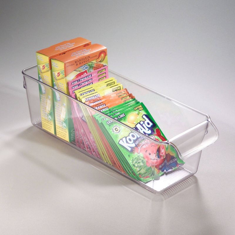 iDESIGN 4pk Linus Pullz Storage Organizer Bin Clear