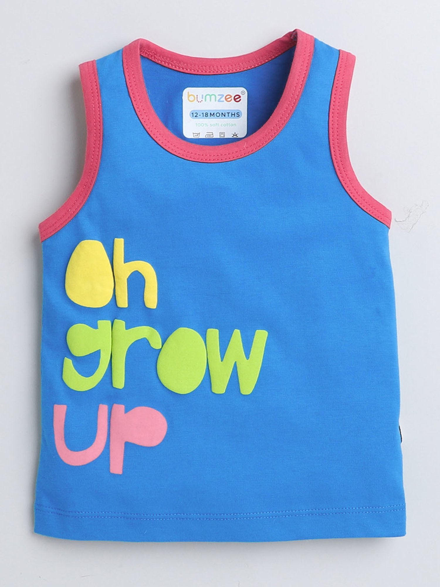 Bumzee Kids Royal Blue & Pink Printed T-Shirt with Shorts