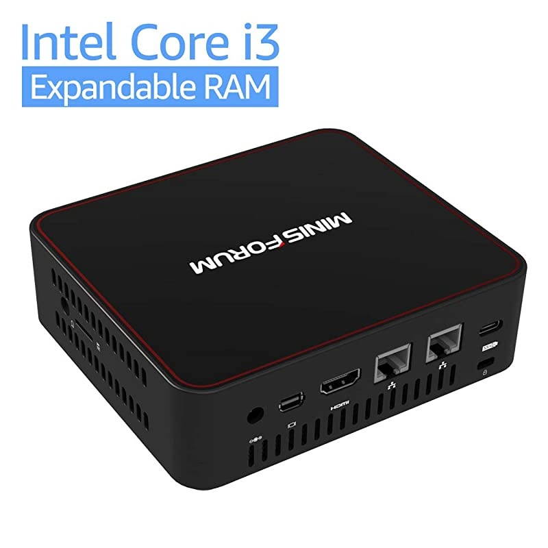 PC Expandable RAM 8GB DDR3L 1600 SODIMM 128GB SSD Intel Core i3-5005U Processor Windows 10 Desktop Computer with USB-C/HDMI/DP Port,3xUSB 3.0 2X Ethernet Port Support Linux,Chromium OS