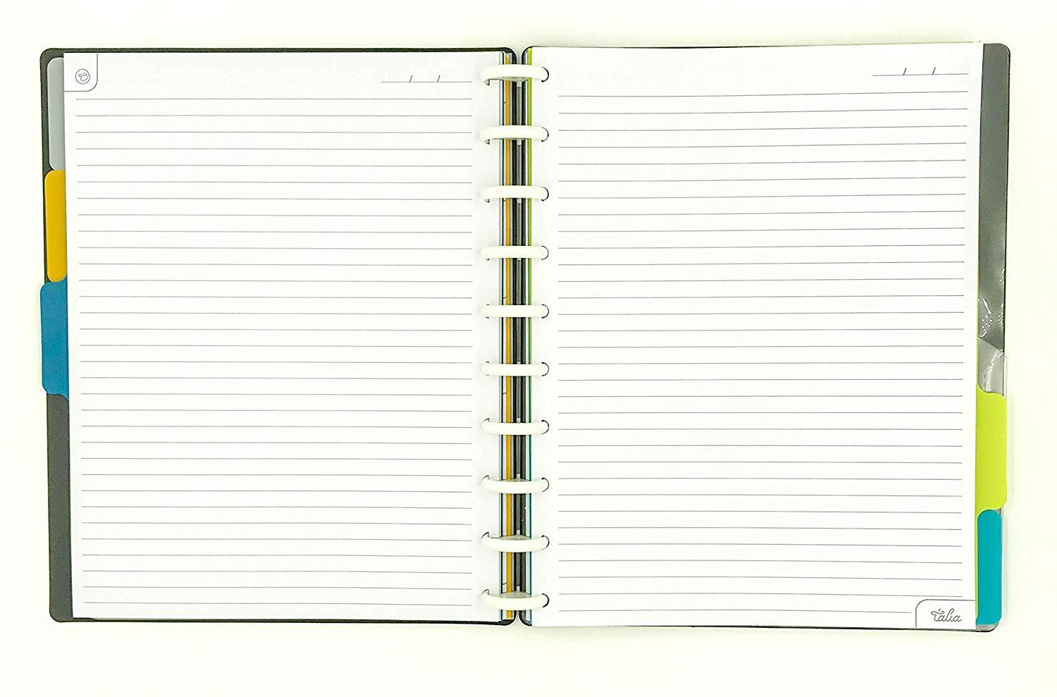 Talia Discbound Notebook, Energetic Turquoise, Midsize