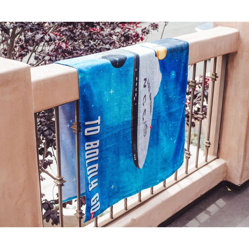 Robe Factory LLC Star Trek: The Original Series "Boldly Go" Beach Towel | 60 x 30 Inches