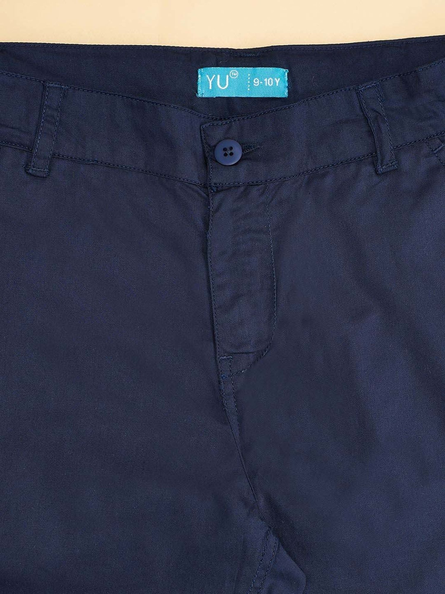 YU by Pantaloons Kids Navy Cotton Regular Fit Shorts
