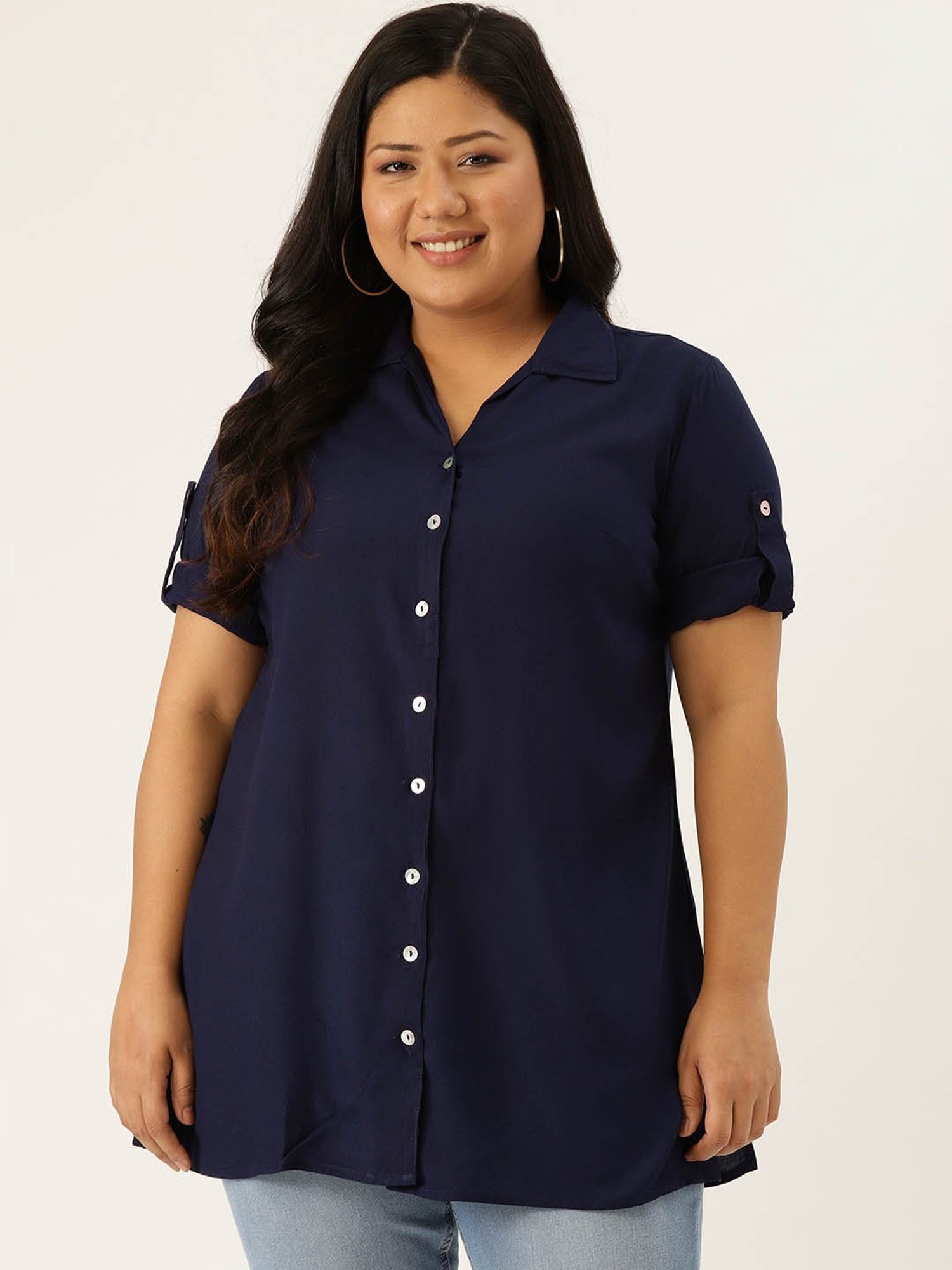 theRebelinme Navy Regular Fit Shirt