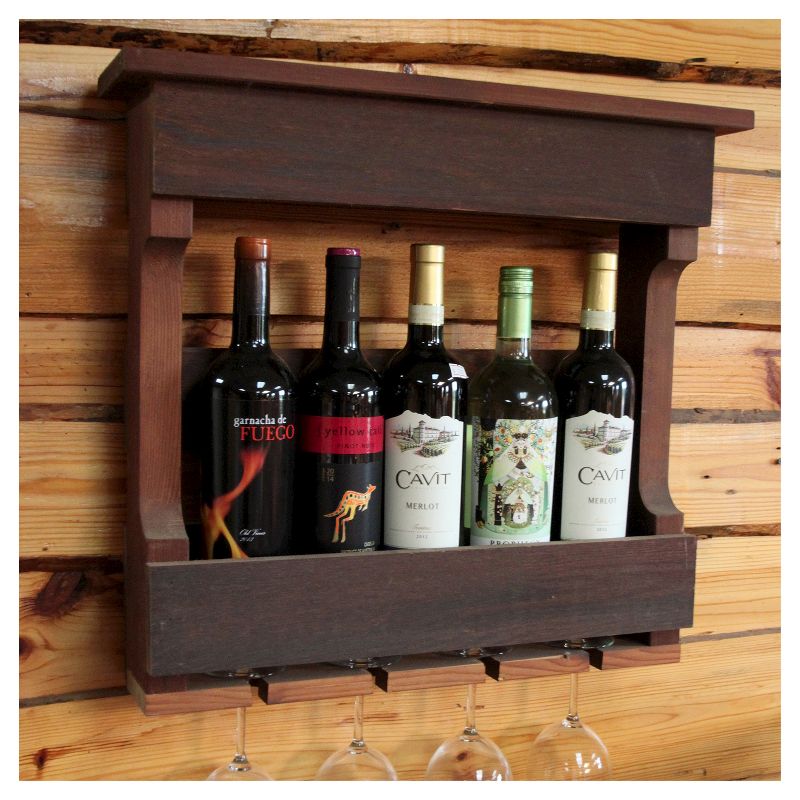 Austin Wine Cart Brown/Black - Linon