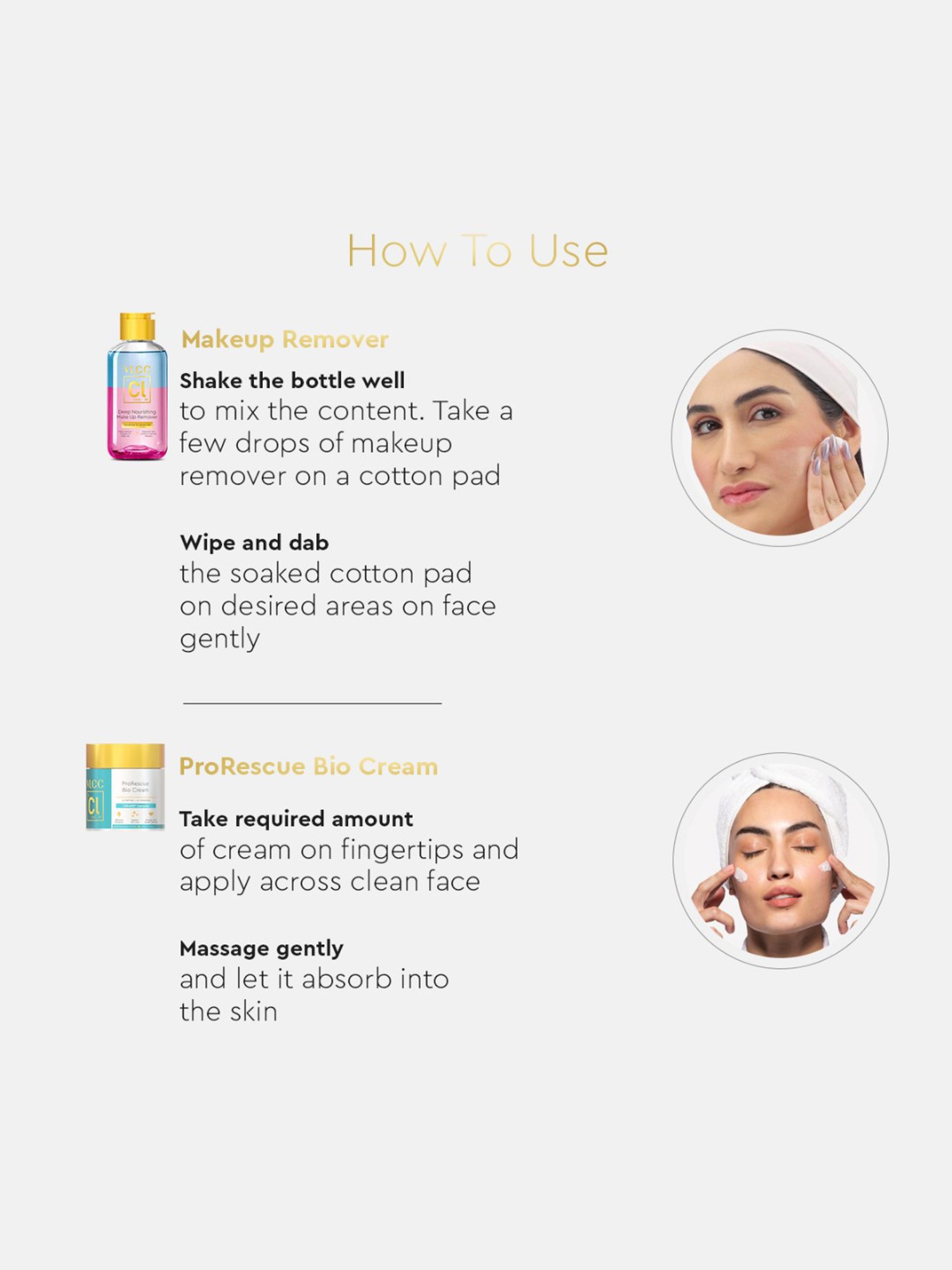 VLCC Clinic ProRescue Bio Cream & Deep Nourishing Make Up Remover Combo