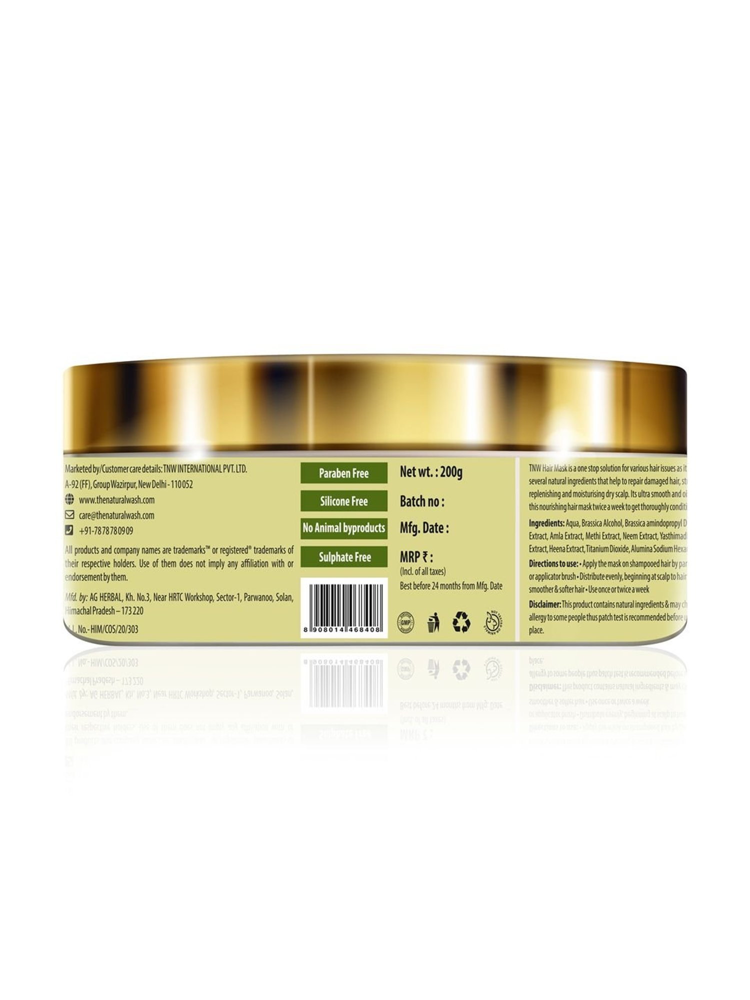 TNW-The Natural Wash Hair Mask with Amla Bhringraj & Shikakai - 200 gm