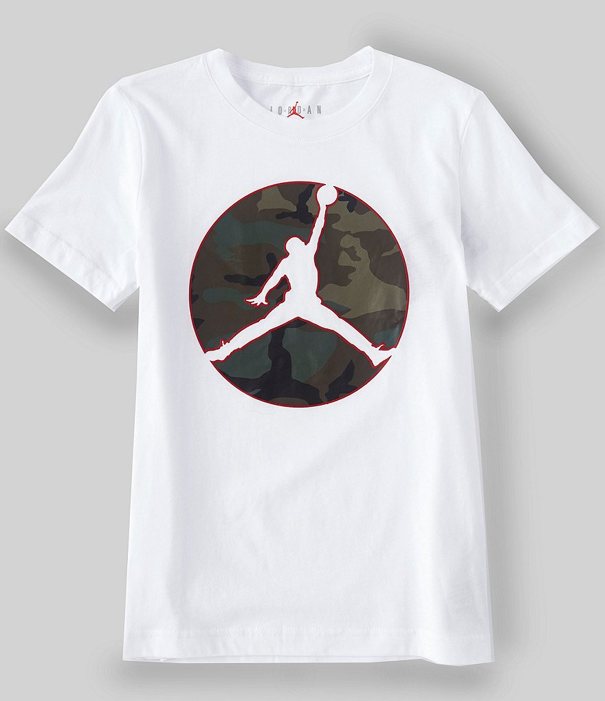 Jordan Big Boys 8-20 Short-Sleeve Camo-Fill Jumpman Tee