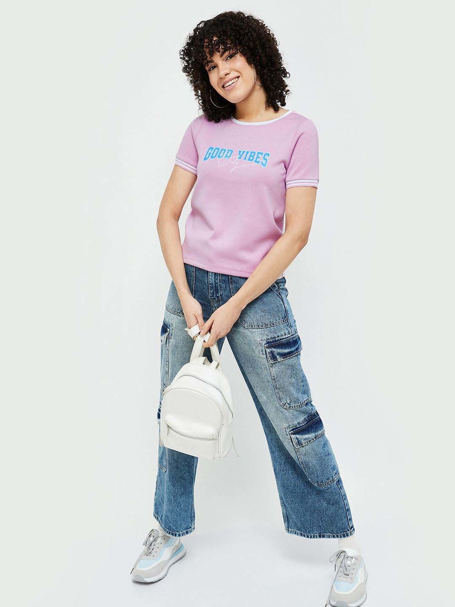 Fame Forever by Lifestyle Lilac Printed Top