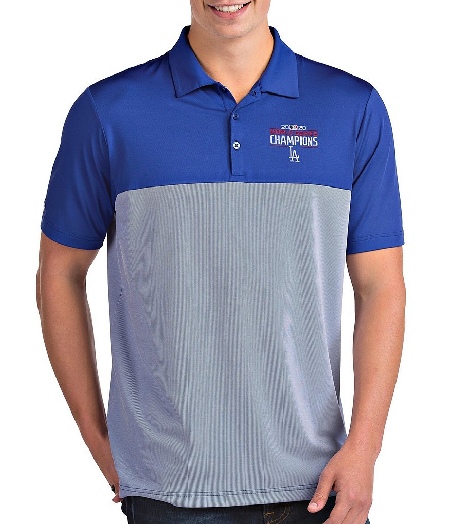 Antigua Los Angelese Dodgers 2020 MLB World Series Champions Venture Short-Sleeve Polo Shirt