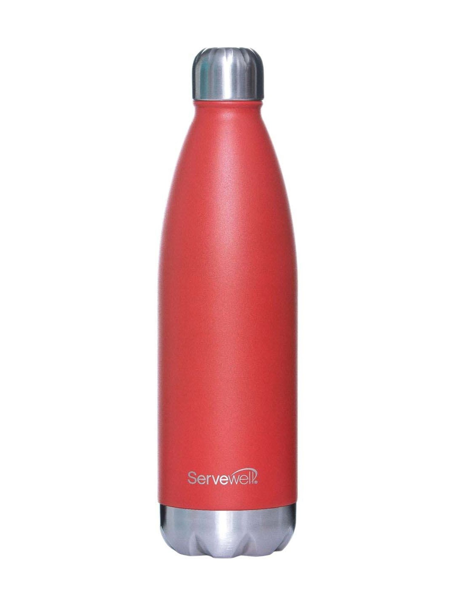 Servewell Fuji Red Steel Bali Single Wall Water Bottle (1 L)
