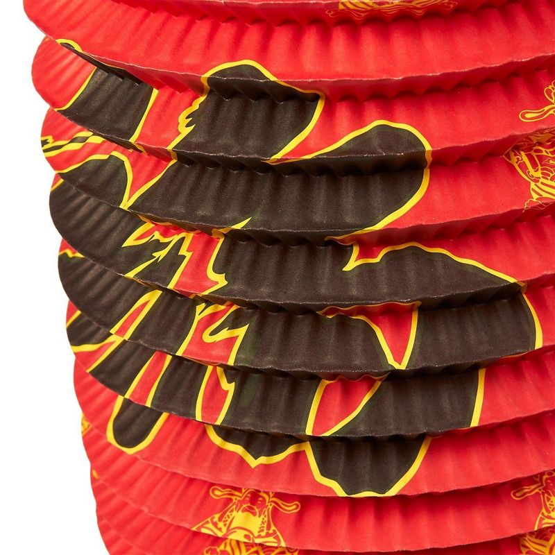 Blue Panda 10-Piece Red Hanging Lantern for Chinese Lunar New Year, Celebration 6.5 x 14.7"