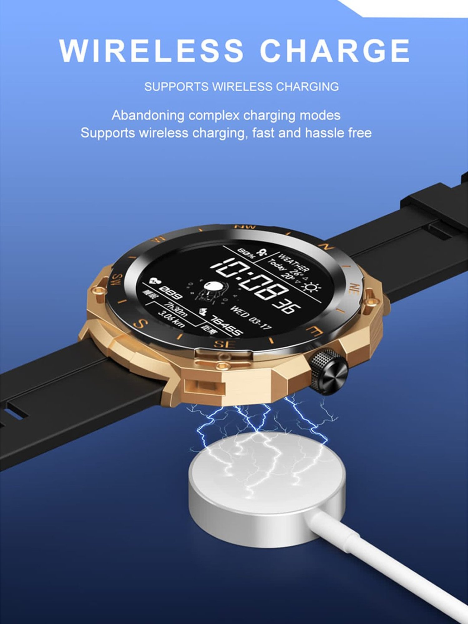 Minix Bond 1.32 inch Bluetooth Calling Smartwatch with 3 Interchangeable Watch Case & Strap (Black)