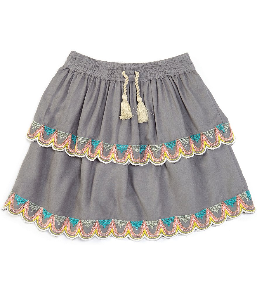 Edgehill Collection Little Girls 2T-6X Coordinating Lurex Stripe Woven Skirt