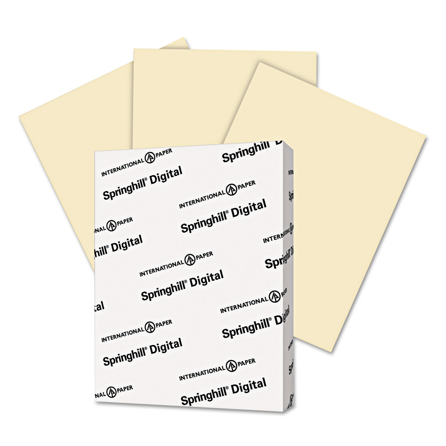 Springhill Digital Index Color Card Stock 90 lb 8 1/2 x 11 Ivory 250 Sheets/Pack