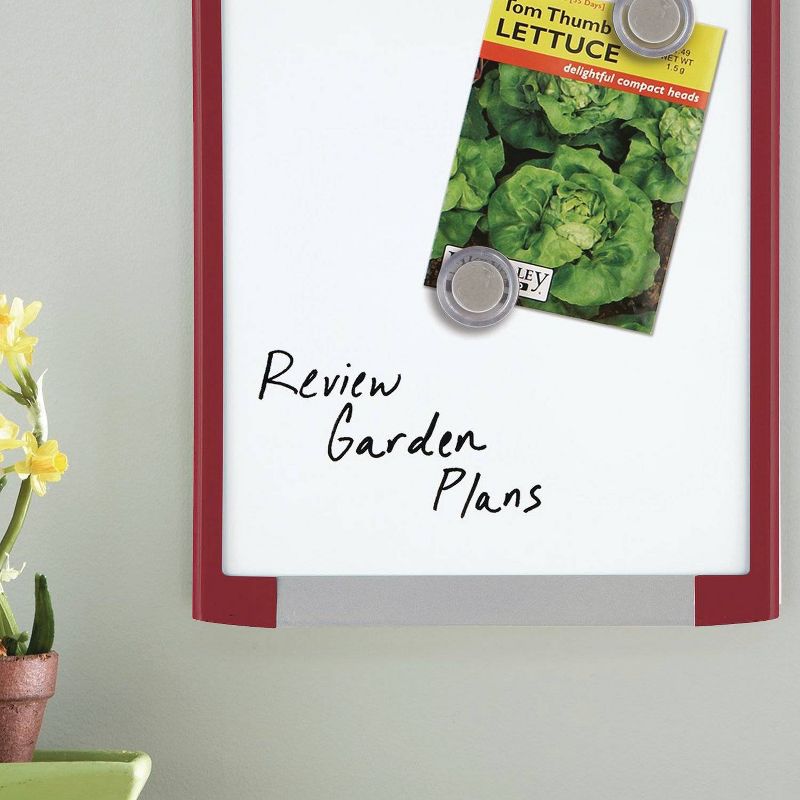 Quartet 8.5" x 11" Magnetic Dry Erase Board - Red Frame