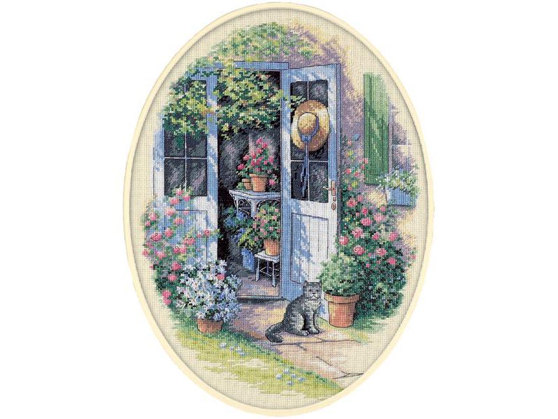 Dimensions Counted Cross Stitch Kit 12"X16"-Door (14 Count)