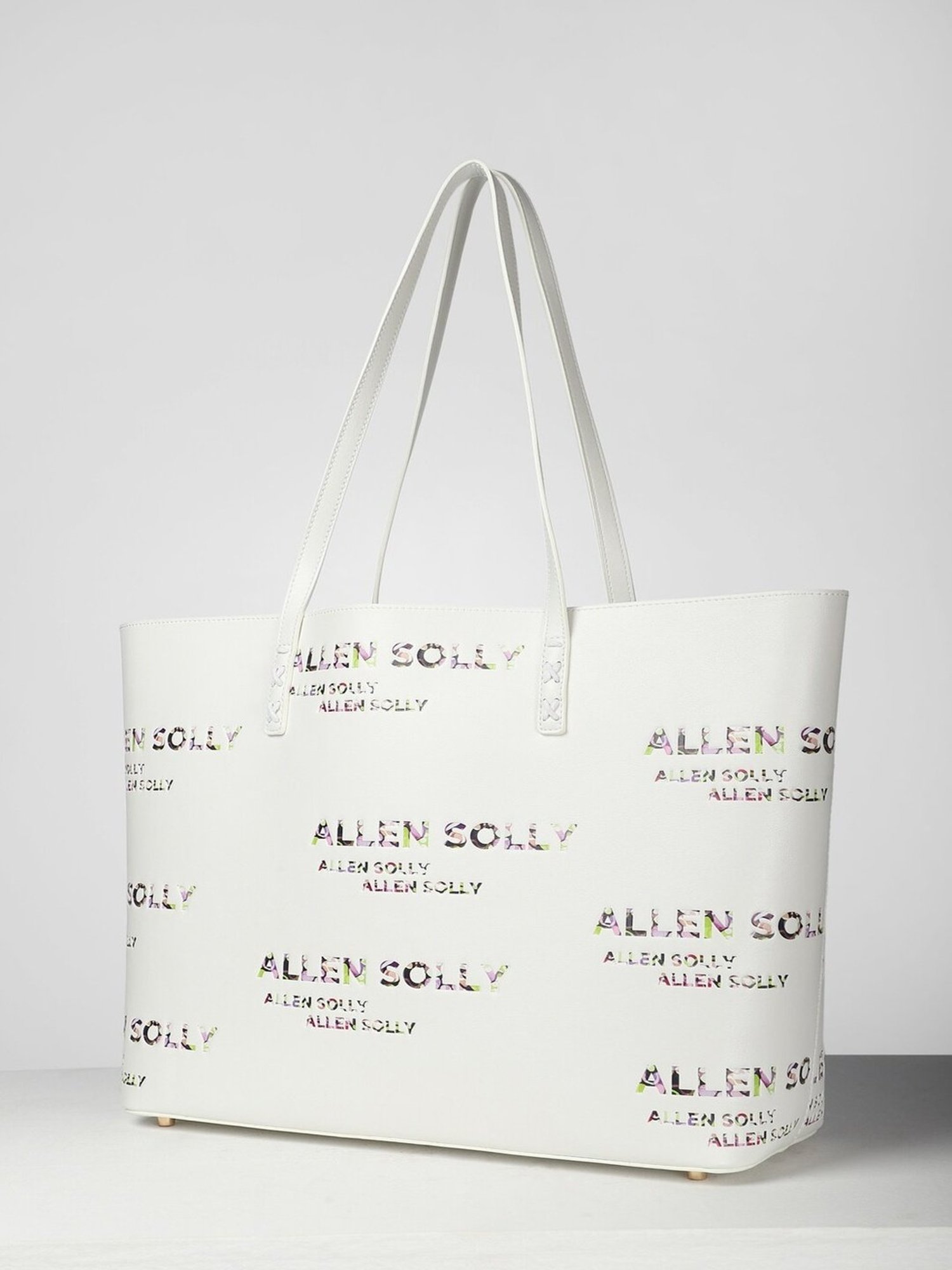 Allen Solly Multicolor Logo Medium Tote Handbag