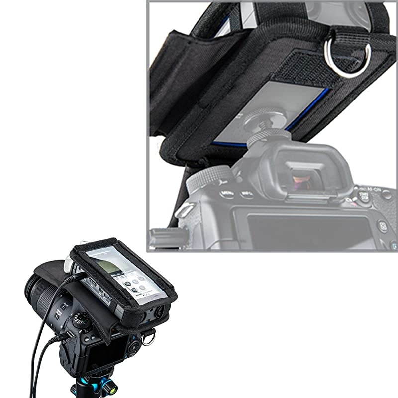 Handy Recorder Pouch  Portable Case Accessories for Zoom H4n H4n Pro Replaces Zoom PCH4n with Hook Loop Fasteners Design Removable Mic Cover Belt Loop Boom Pole Sleeve DRing
