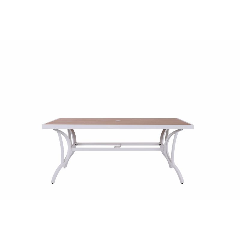 6' Rectangle Patio Dining Table with Umbrella Hole - Nuu Garden