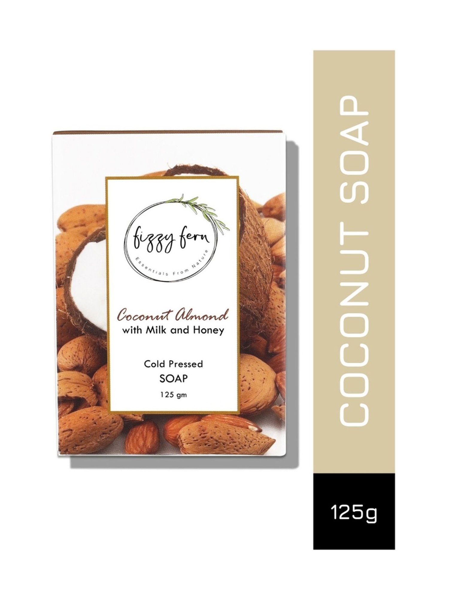 Fizzy Fern Coconut Almond Soap With Milk & Honey - 125 gm