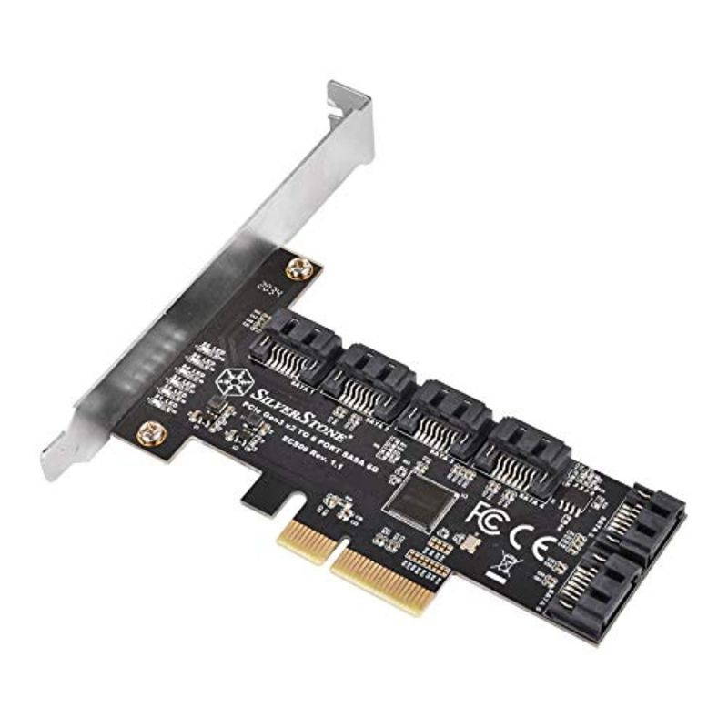 silverstone technology ecs06 6 port sata gen3 (6gbps) non-raid pci express gen3 x2 card