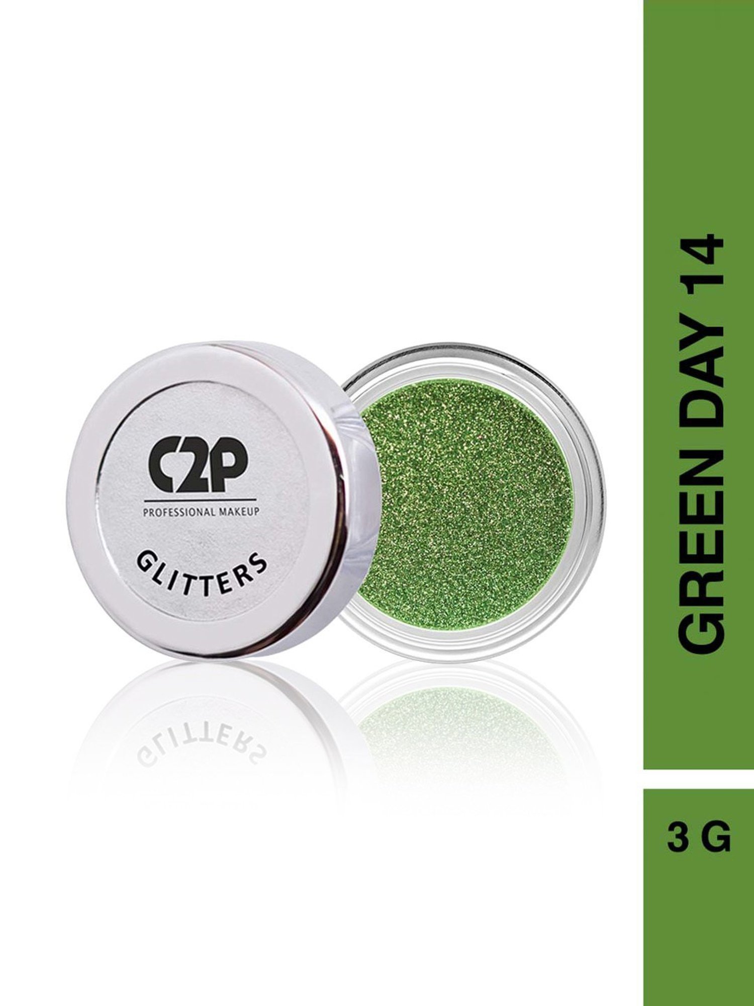 C2P PROFESSIONAL MAKEUP Uptown Loose Glitter Green Day 14 - 3 gm