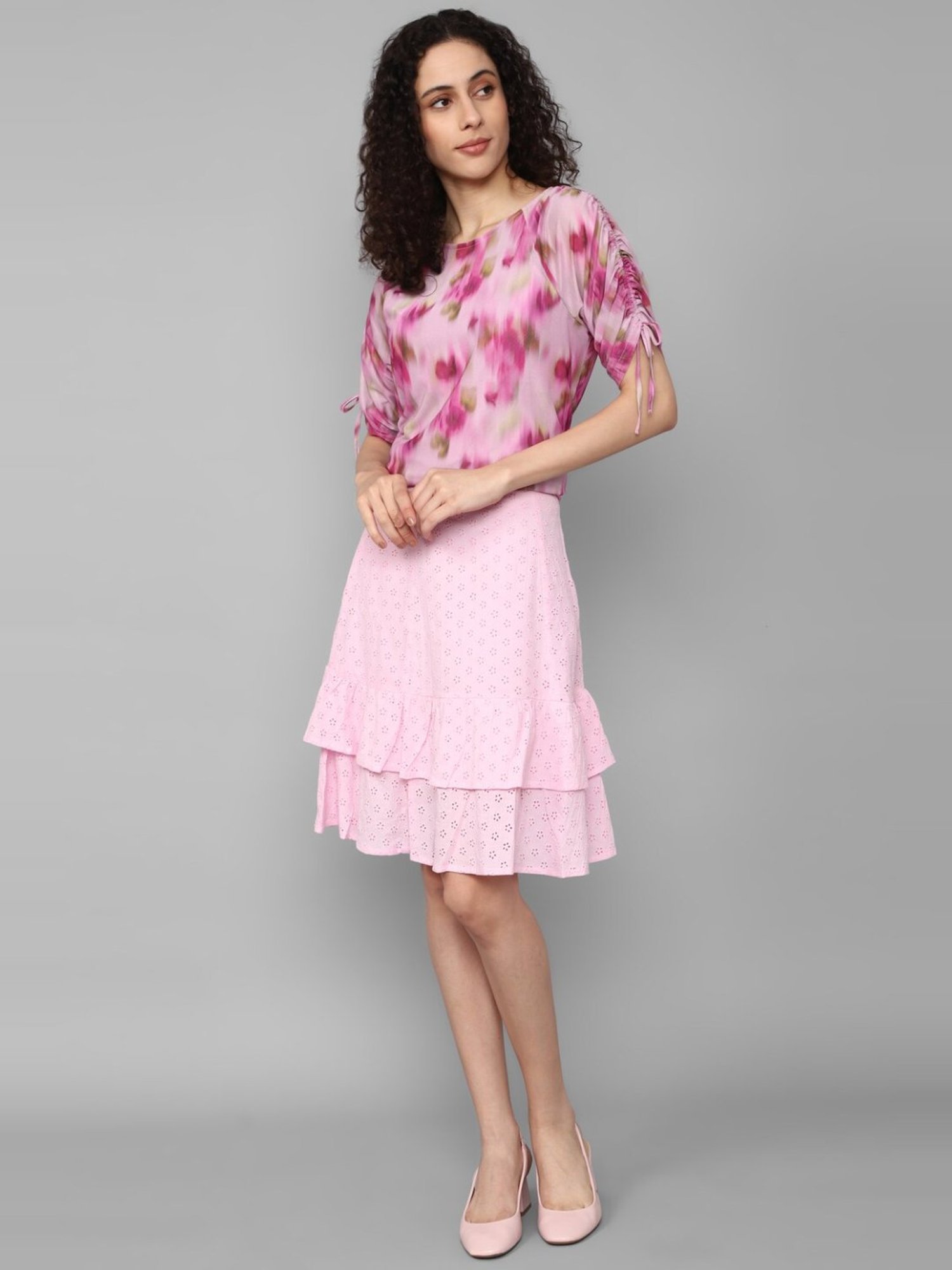 Allen Solly Pink Printed Top