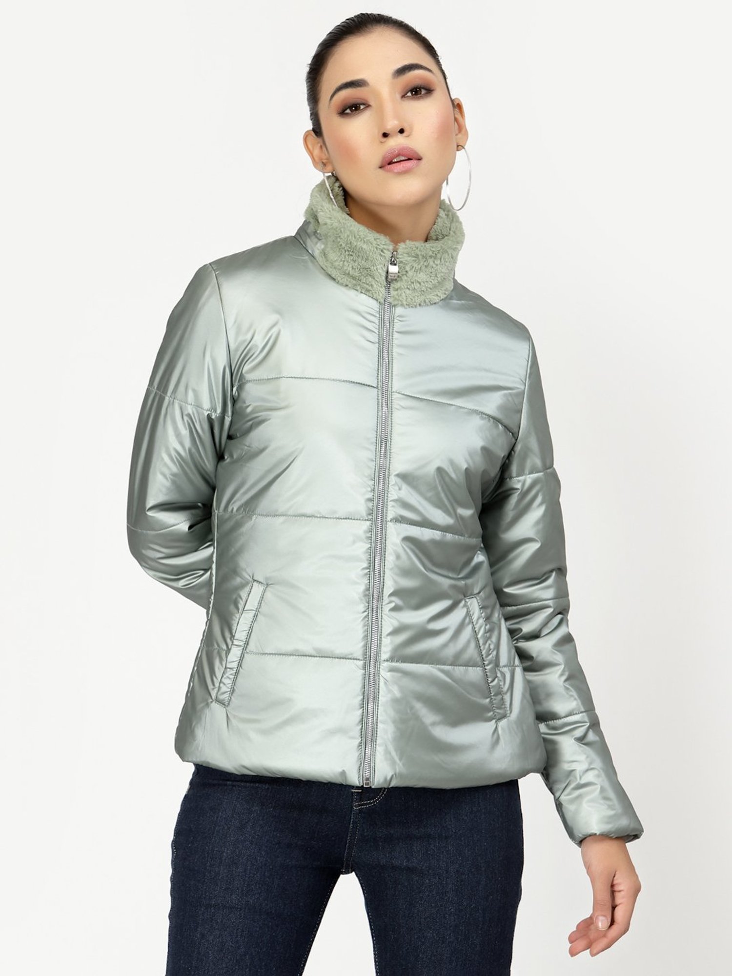 Juelle Sea Green Hooded Jacket