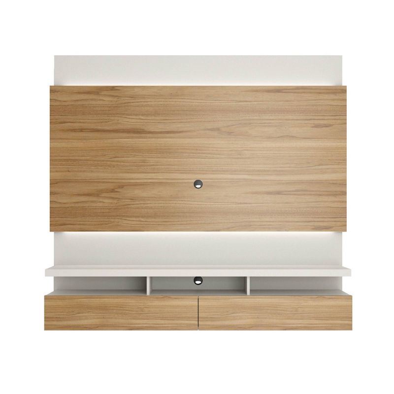 65" Brill Floating Entertainment Center Cinnamon/Off White - Manhattan Comfort