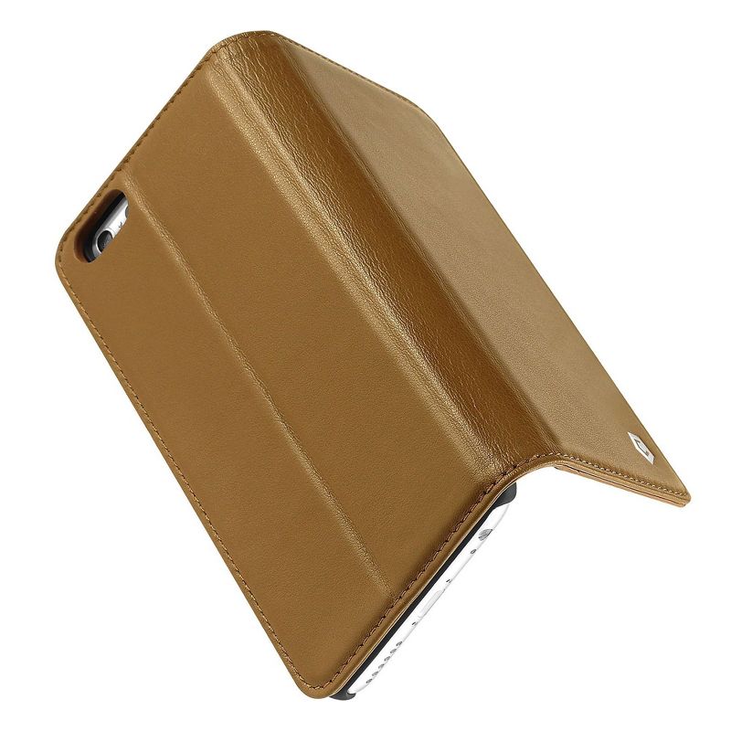 Cobble Pro For iPhone 6 6s 4.7" Handcrafted Genuine Leather Wallet Case with Stand and ID Credit Card Slots Holder - Brown (Ultra Slim Fit)