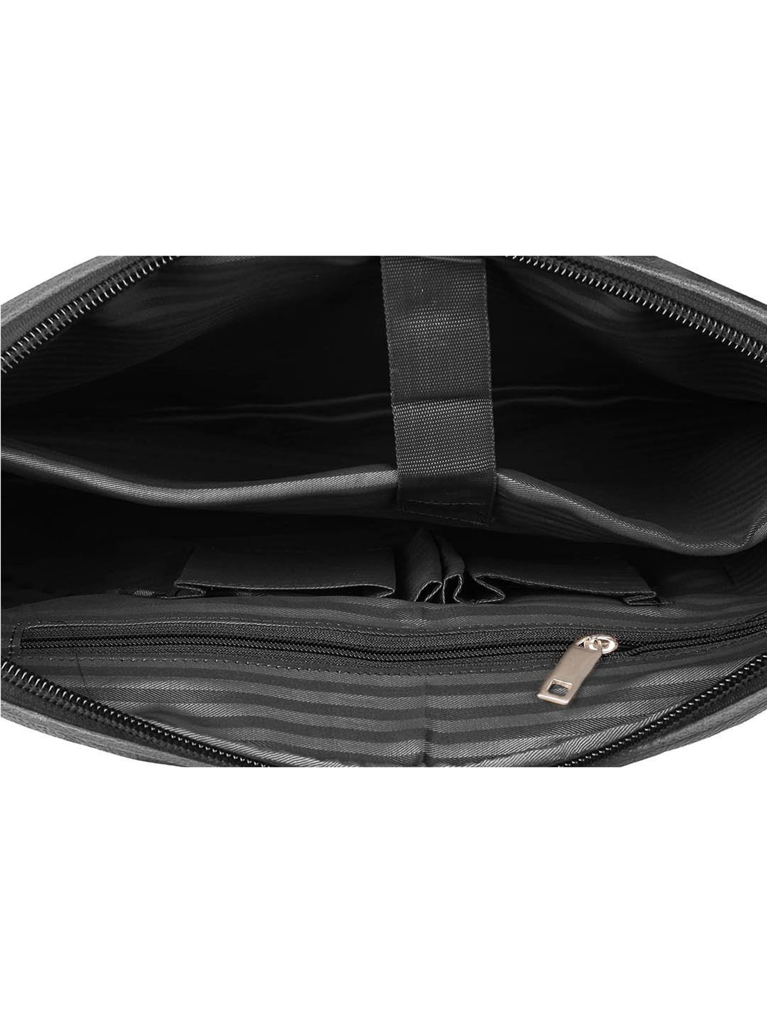 SCHARF Sir Dom  Black Leather Medium Laptop Messenger Bag - 15.6 inches